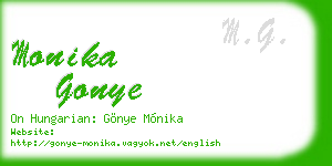 monika gonye business card